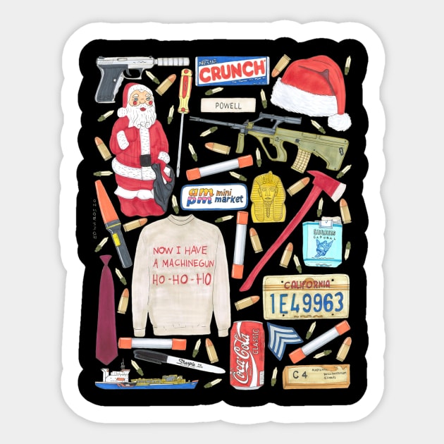 Die Hard Sticker by TheStuffOfHorrorMovies